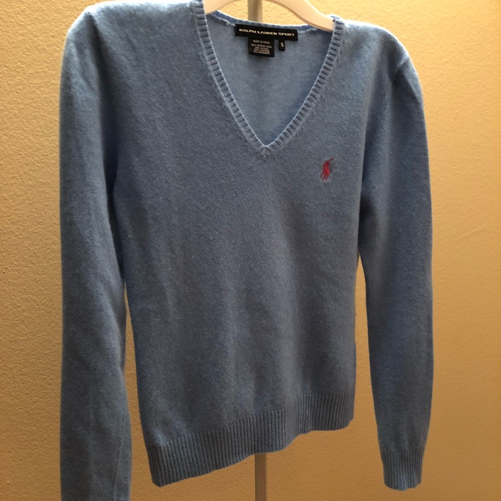 Light Blue Ralph Lauren Polo Cashmere Sweater